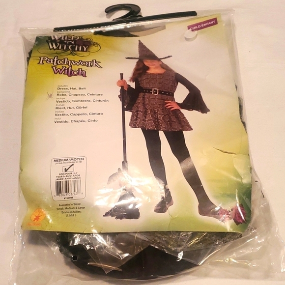 Rubie's Wild 'n Witchy Patchwork Witch Child Sz. M (5-7 yrs old) Costume - Picture 2 of 13